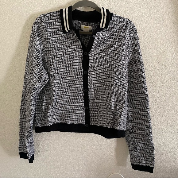 Anthropologie Maeve Plunging Polo Cardigan - Picture 3 of 9